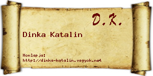 Dinka Katalin névjegykártya