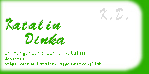 katalin dinka business card